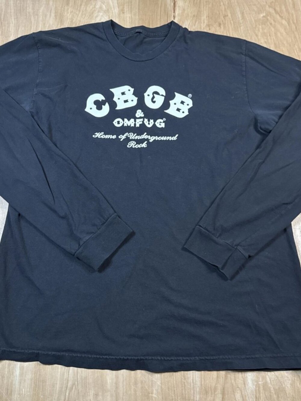 CBGB Home Of Underground Rock Mens Black Long Sleeve Shirt Size XL